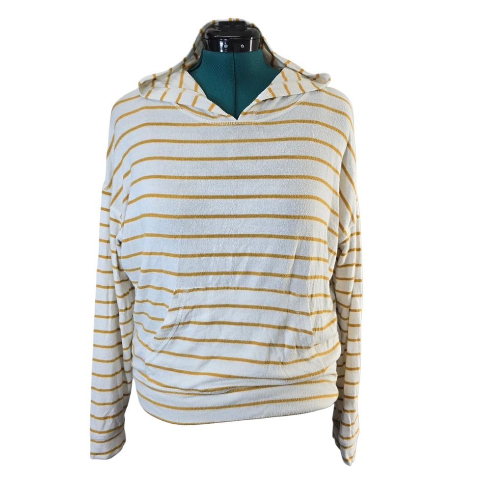 American Eagle Women's Medium Stripe Hoodie Pullover Soft & Sexy‎ Plush